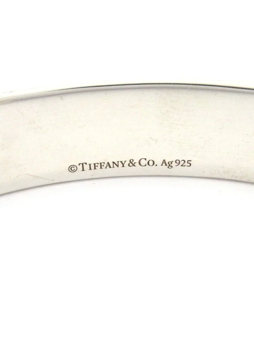 Tiffany & Co Bangle Return to Tiffany Narrow Calf Silver Diamond Bracelet